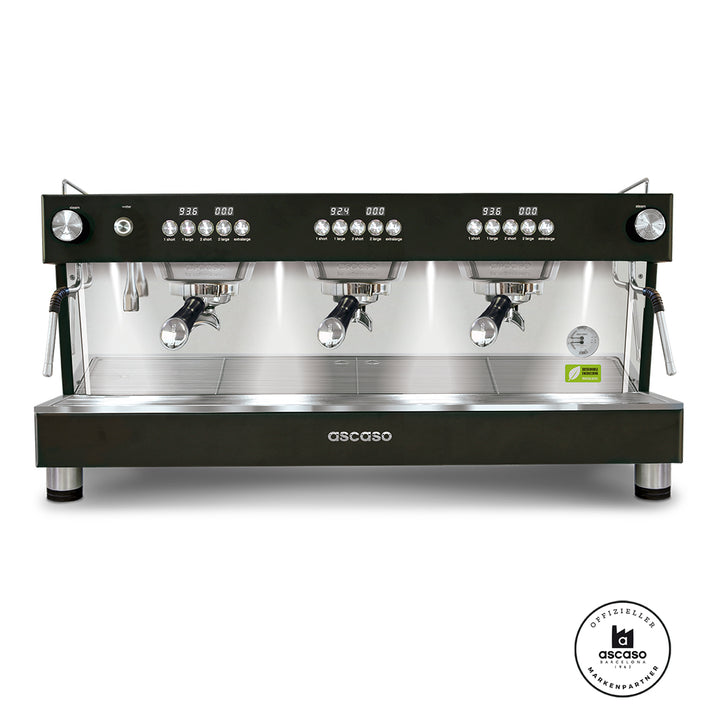 Ascaso Barista T one 3 Brühgruppen professional Multiboiler Siebträger mit Festwasseranschluss inklusive Garantie