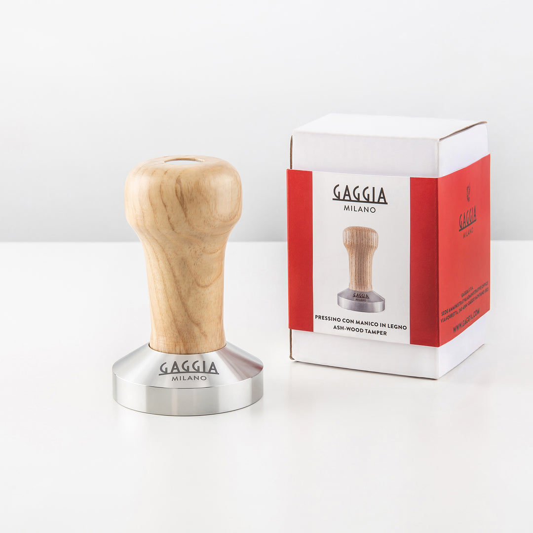 Gaggia 58mm Tamper mit Griff aus Eschenholz