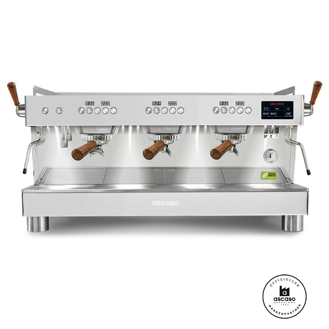 Ascaso Barista T Plus 3 Brühgruppen professional Multiboiler Siebträger mit Festwasseranschluss inklusive Garantie